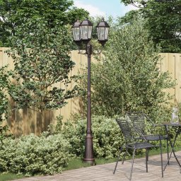 vidaXL Tuinverlichting 61 x 53 x 235 cm Aluminium en Glas