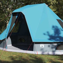 vidaXL Tipi Tent 6-persoons Blauw taft