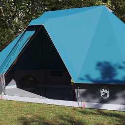 vidaXL Tipi Tent 10-persoons Blauw taft