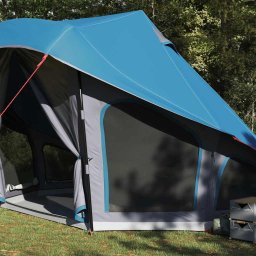 vidaXL Tipi Tent met dak met opslag Blauw 508 x 470 x 300 cm taft