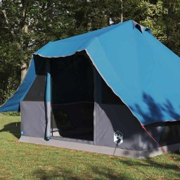 vidaXL Tipi Tent 8-persoons Blauw taft