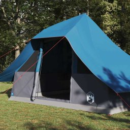 vidaXL Tipi Tent 10-persoons Blauw taft