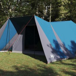 vidaXL Tipi Tent 12-persoons Blauw taft