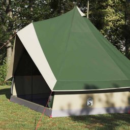 vidaXL Tipi Tent 8-persoons Groen taft