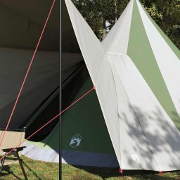 vidaXL Tipi Tent met dak met opslag Groen 510 x 690 x 330 cm taft