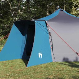 vidaXL Tipi Tent 8-persoons Blauw taft