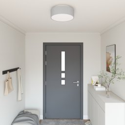 vidaXL Plafonnière met schijnwerpers Grijs 38 x 38 x 13,5 cm Stof