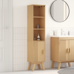 vidaXL Badkamerkast Olden Bruin 35 x 30 x 159 cm Massief grenenhout