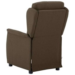 vidaXL Massagestoel Bruin 93.5 x 67.5 x 101.5 cm Stof