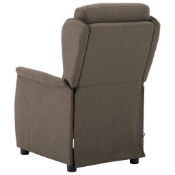 vidaXL Massagestoel Taupe 93.5 x 67.5 x 101.5 cm Stof