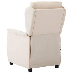 vidaXL Massagestoel Crème 93.5 x 67.5 x 101.5 cm Stof