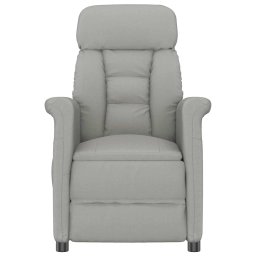 vidaXL Massagestoel Lichtgrijs 96.5 x 70.5 x 95 cm Microvezel
