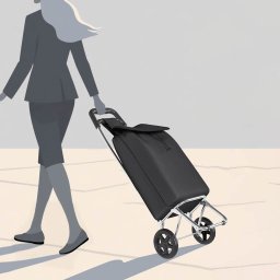 vidaXL Winkel trolley Zwart 35 x 28 x 92 cm Oxford stof