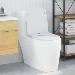 vidaXL Toiletzitting Wit 47 x 36 x 3,4 cm Duroplast