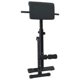 vidaXL Hyperextension Bank Zwart 101 x 70 x 71 cm Poedergecoat staal