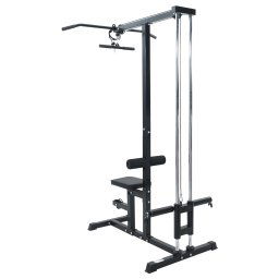 vidaXL Lat pulldown machine Zwart 110 x 70 x 187 cm Poedergecoat staal