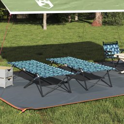 vidaXL Opvouwbaar Camping Bed Blad 2 st Bossen 206 x 76 x 74 cm