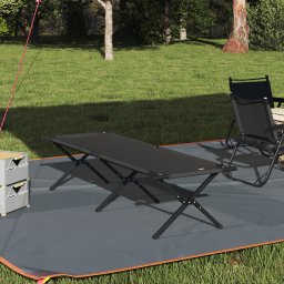 vidaXL Opvouwbaar Camping Bed Zwart 193 x 69 x 45 cm Oxford stof
