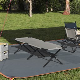 vidaXL Opvouwbaar Camping Bed Grijs 193 x 69 x 45 cm Oxford stof