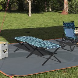 vidaXL Opvouwbaar Camping Bed Blad Bossen 193 x 69 x 45 cm Oxford stof