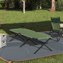 vidaXL Opvouwbaar Camping Bed Groen 210 x 80 x 46 cm Oxford stof