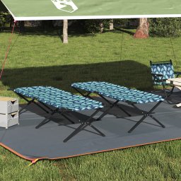 vidaXL Opvouwbaar Camping Bed 2 st Bossen 210 x 80 x 46 cm Oxford stof