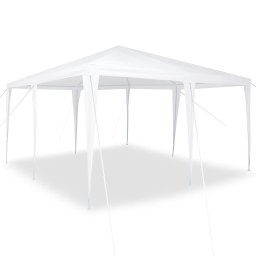 vidaXL Partytent Wit 400 x 400 x 266 cm Polyethyleen en Staal