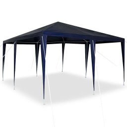 vidaXL Partytent Blauw 400 x 400 x 266 cm Polyethyleen en Staal