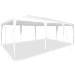 vidaXL Partytent Wit 600 x 400 x 266 cm Polyethyleen en Staal