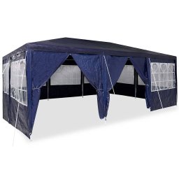 vidaXL Partytent 600 x 400 x 266 cm Blauw Polyetheen