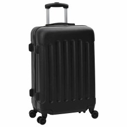 vidaXL Koffer met slot 3 pcs Zwart 50 x 31 x 78 cm ABS Kunststof