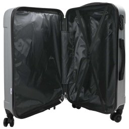 vidaXL Koffer met slot 3 st zilver 50 x 31 x 78 cm ABS Kunststof