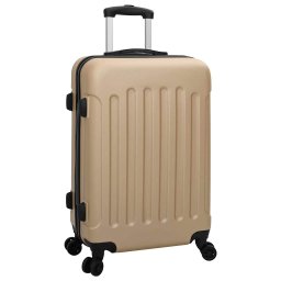 vidaXL Koffer met slot 3 pcs champagne 50 x 31 x 78 cm ABS Kunststof