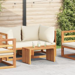vidaXL Tuin Bijzettafel Bruin 70 x 37,5 x 35,5 cm Massief Teakhout