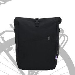 vidaXL Fietstas Zwart 33 x 16 x 48 cm Polyester