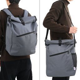 vidaXL Fietstas Grijs 33 x 16 x 48 cm Polyester