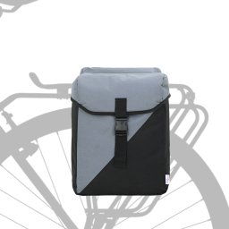 vidaXL Fietstas Zwart en Grijs 15.5 x 31.5 x 40 cm Polyester