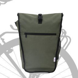 vidaXL Fietstas Olijfgroen 34 x 16 x 59 cm Polyester