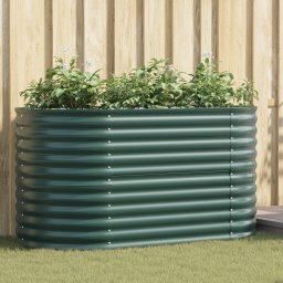 vidaXL Verhoogd bed Groen 160 x 80 x 81 cm Staal