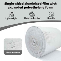 vidaXL Radiatorfolie Zilver 10 x 0,5 m Polyetheen
