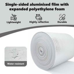 vidaXL Radiatorfolie Zilver 25 x 0,5 m Polyetheen