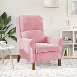vidaXL Fauteuil Roze Fluweel