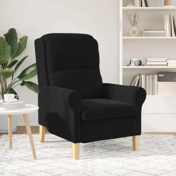 vidaXL Fauteuil Zwart Fluweel
