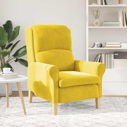 vidaXL Fauteuil Geel Fluweel