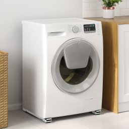vidaXL Wasmachinebasis 2 st Zilver 72 x 5 x 4,5 cm Roestvrij staal