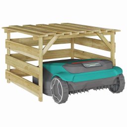vidaXL Grasmaaier Garage Bruin 84 x 80 x 56 cm