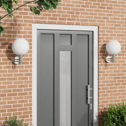 vidaXL Buiten Wandlamp 2 st Zilver 28 x 25 x 38 cm