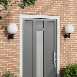 vidaXL Buiten Wandlamp 2 st Zwart 28 x 25 x 38 cm