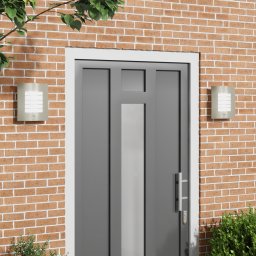 vidaXL Buiten Wandlamp 2 st zilver 23,5 x 9 x 26 cm