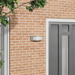 vidaXL Buiten Wandlamp Zilver 32 x 10 x 10 cm